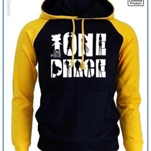 One Piece Anime Yellow Hoodie Straw Hat Crew - Sail in Style
