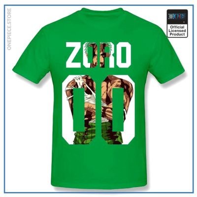 One Piece Zoro Green T-Shirt - The Warrior's Wardrobe