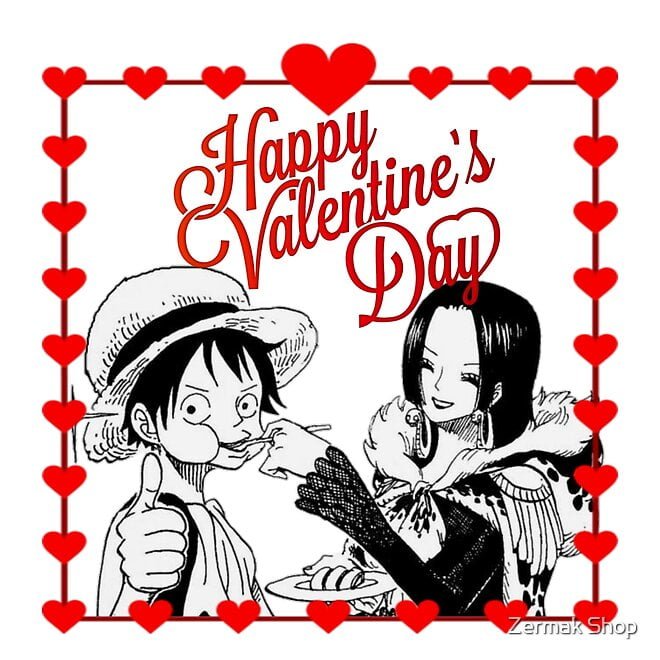 One Piece Happy Valentine's Day (Luffy x Boa) Classic T-Shirt