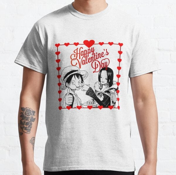 One Piece Happy Valentine's Day (Luffy x Boa) Classic T-Shirt