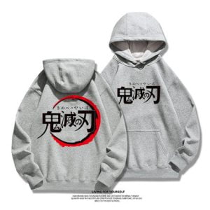 Grey Demon Slayer Hoodies