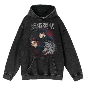 Vintage Black Hoodie from Jujutsu Kaisen