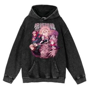 Jujutsu Kaisen Distressed Black Hoodie